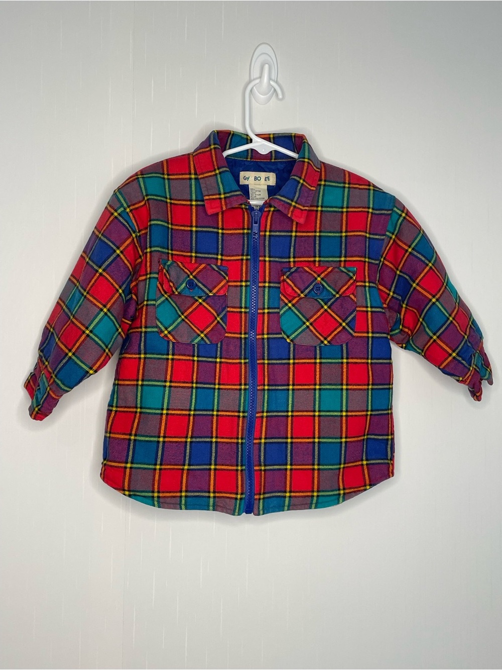 VTG 90s Gymboree Plaid Jacket Into The Woods Rainbow Tag Size Small EUC